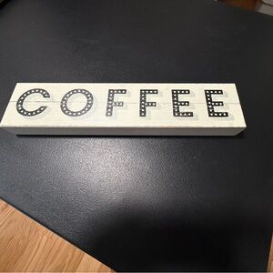 White and Black Coffee Bar Sign